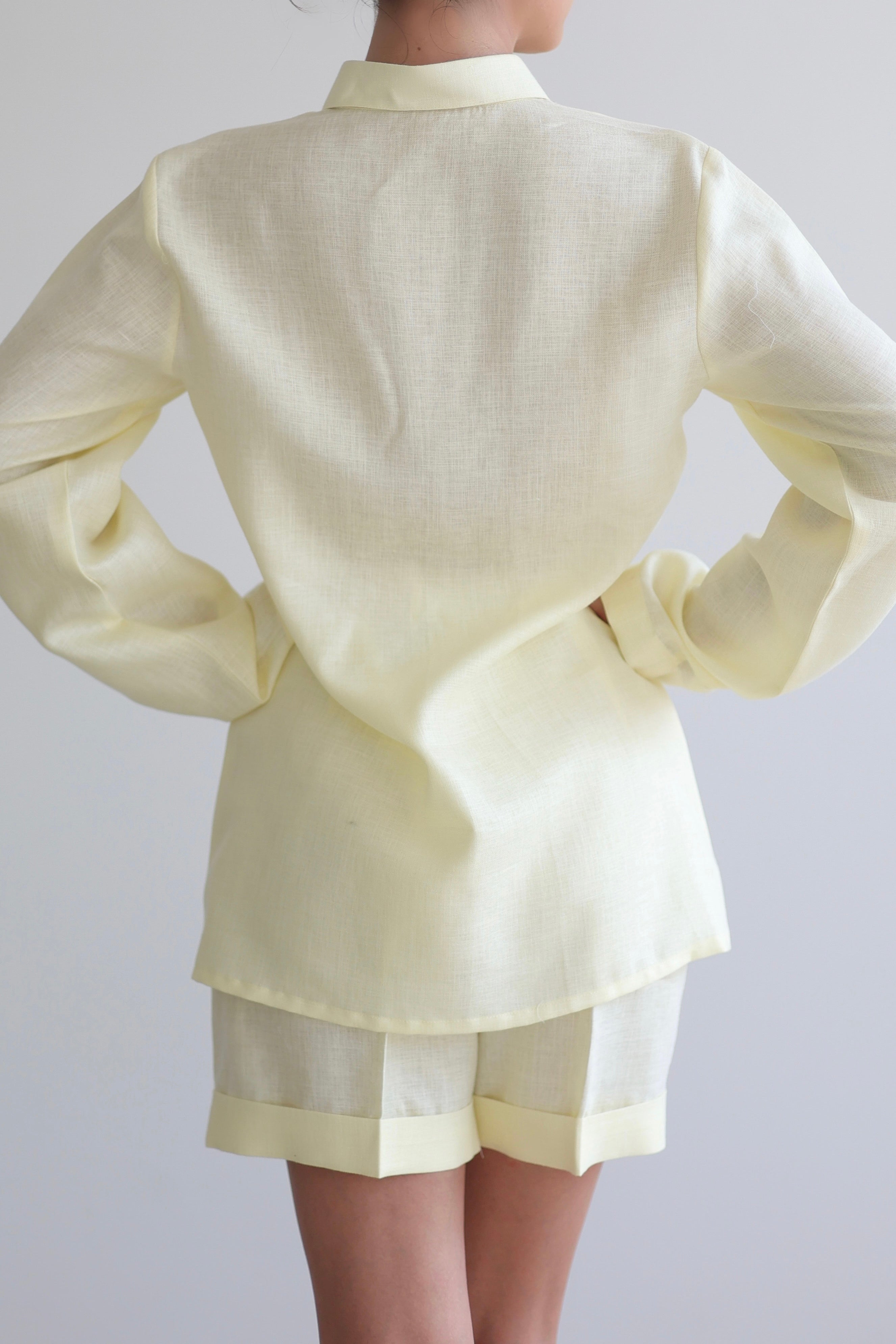 “Lemon Sorbet” Handmade Linen Set