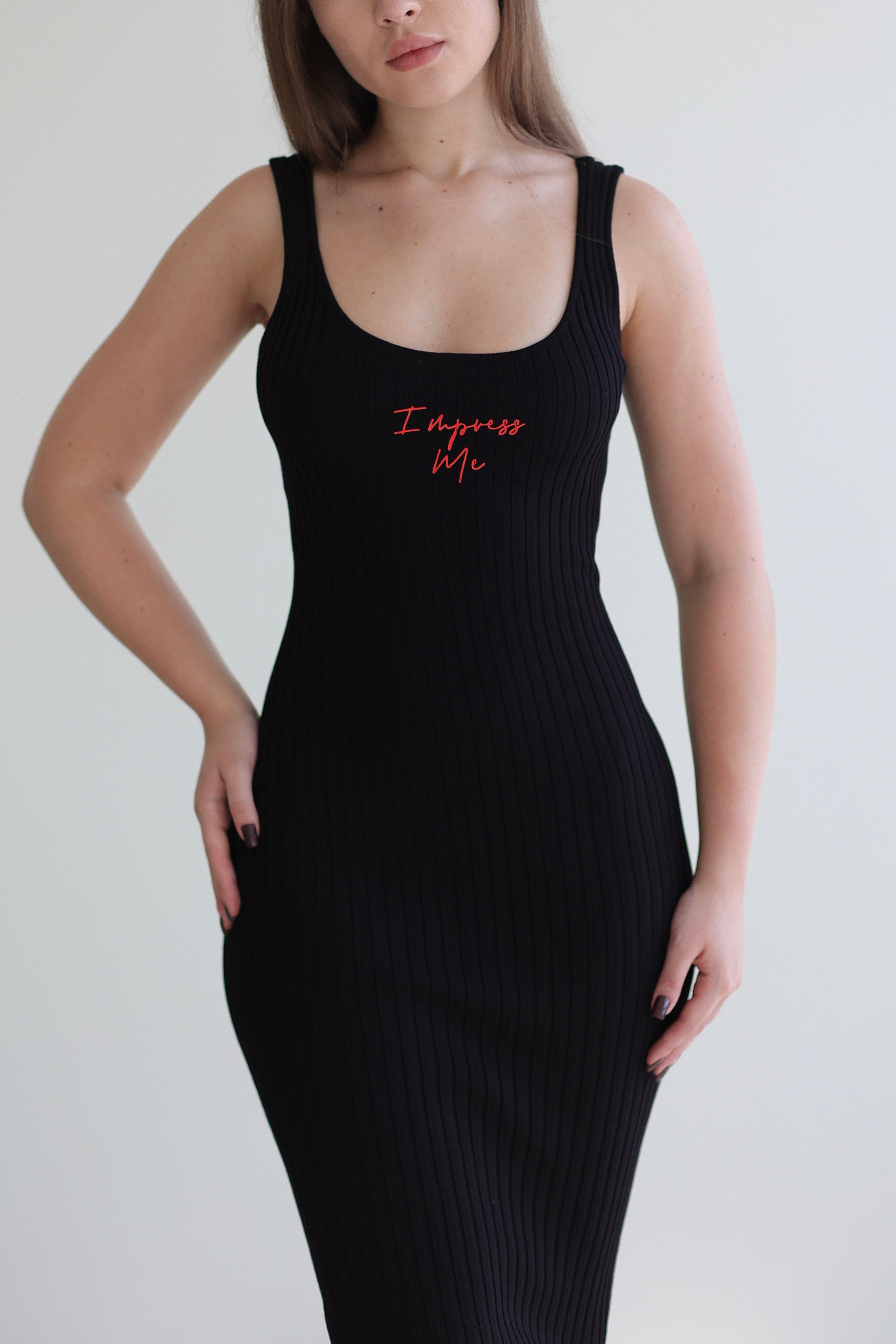 “Impress Me” Dress (Sleeveless) - Black