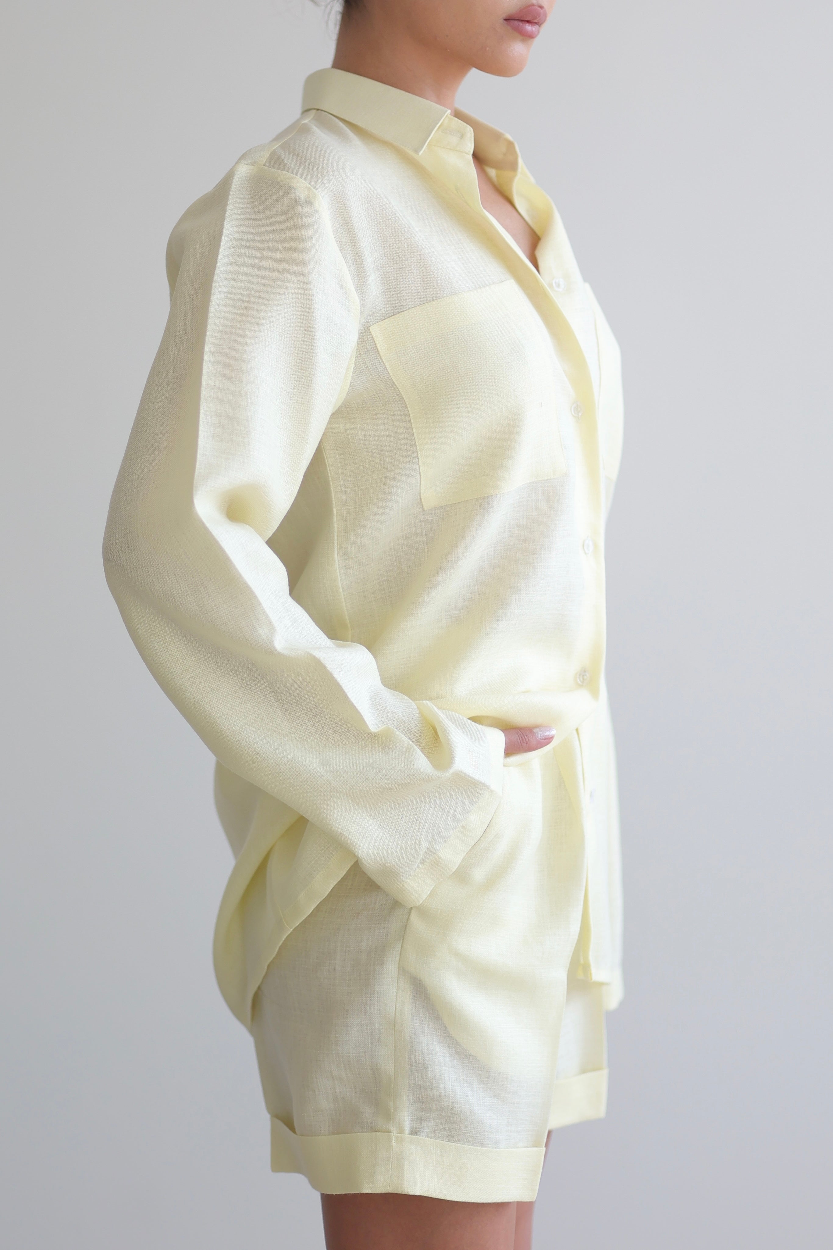 “Lemon Sorbet” Handmade Linen Set