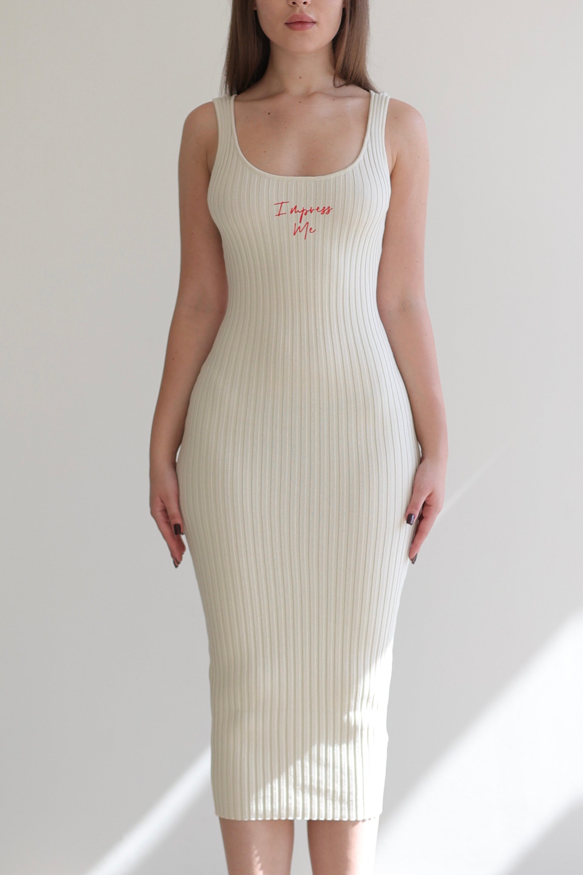 “Impress Me” Dress (Sleeveless) - Off White