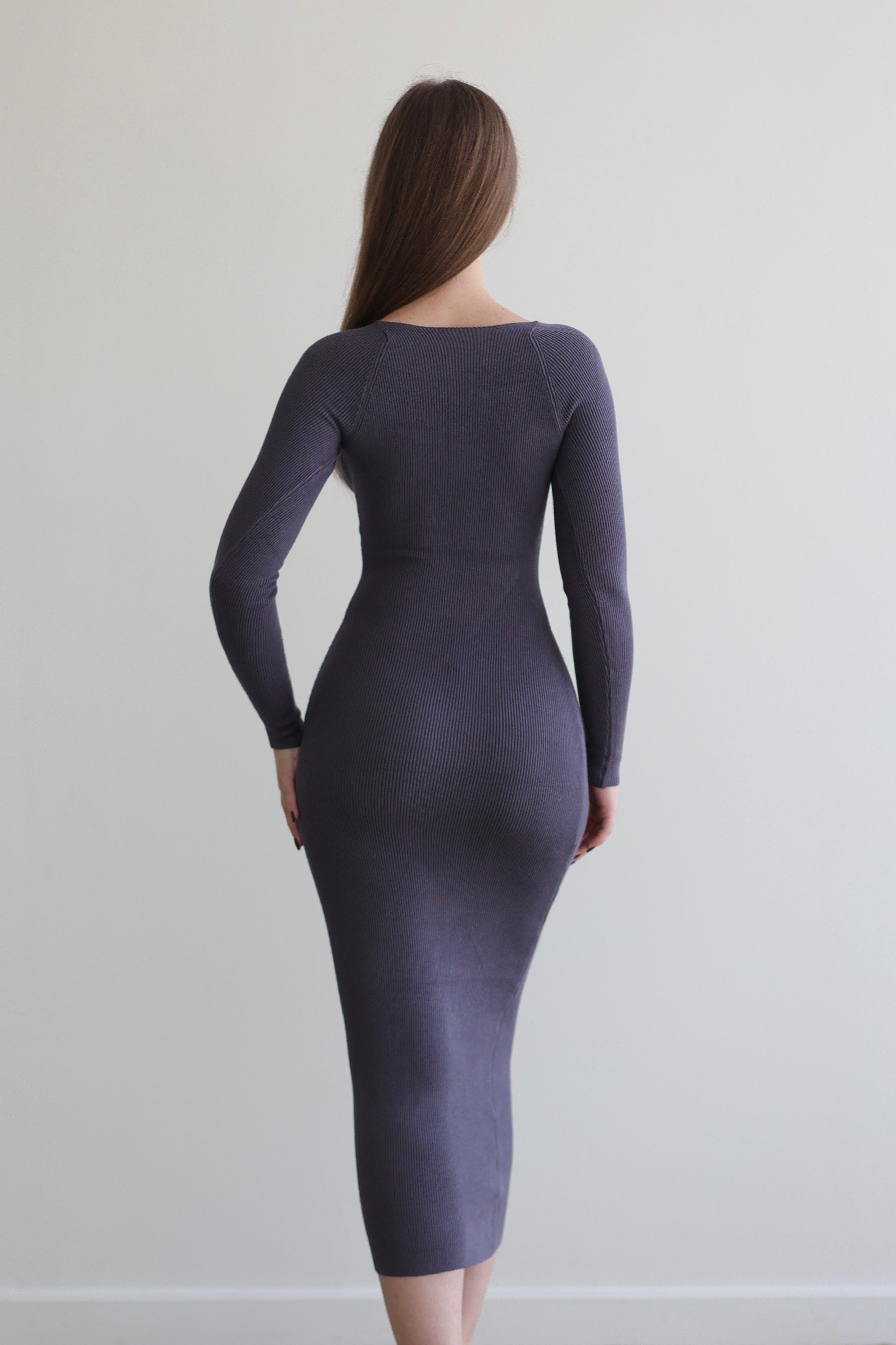 Cozy Dress - Lavender Grey