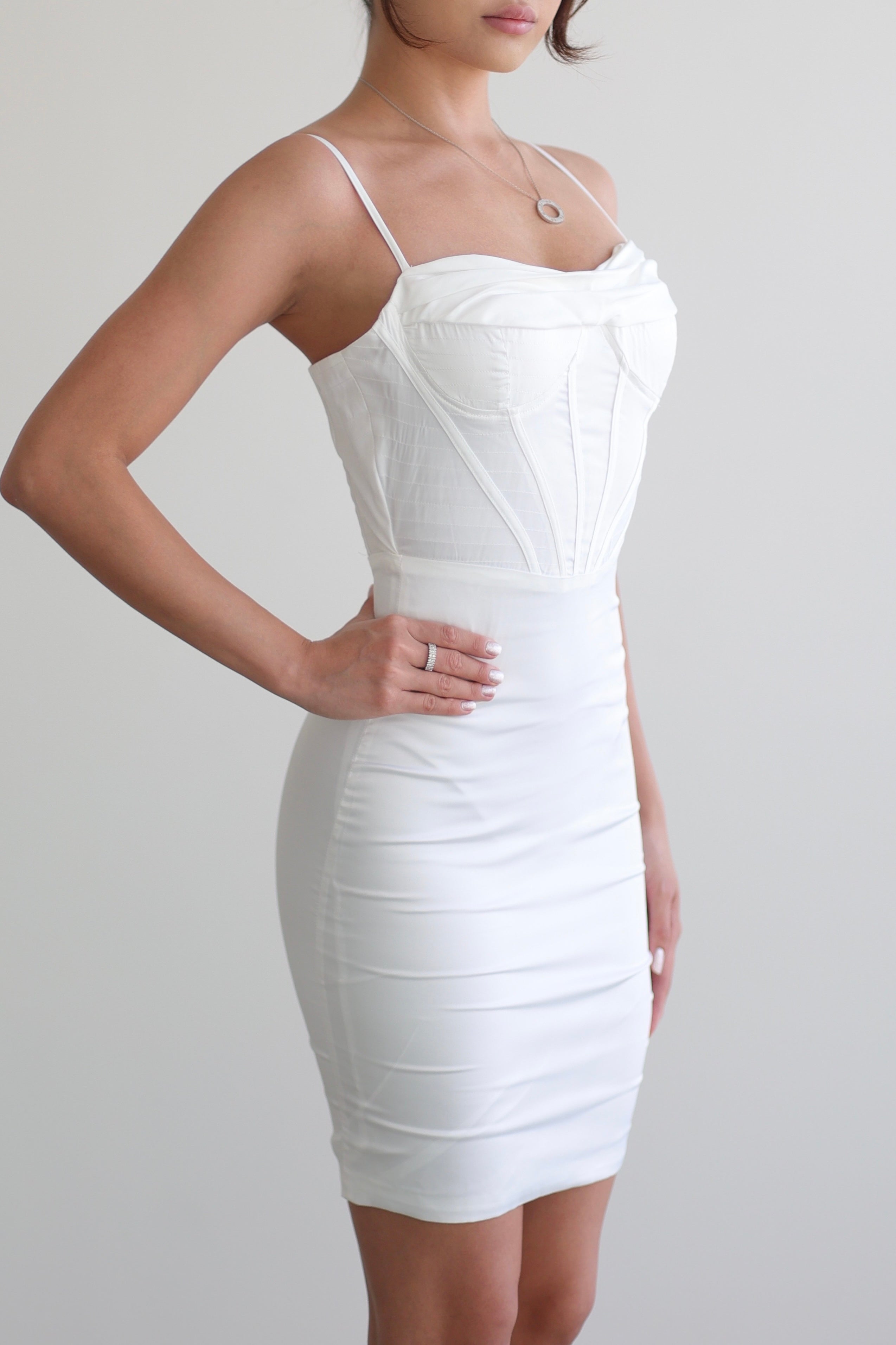 “First Date” dress in white