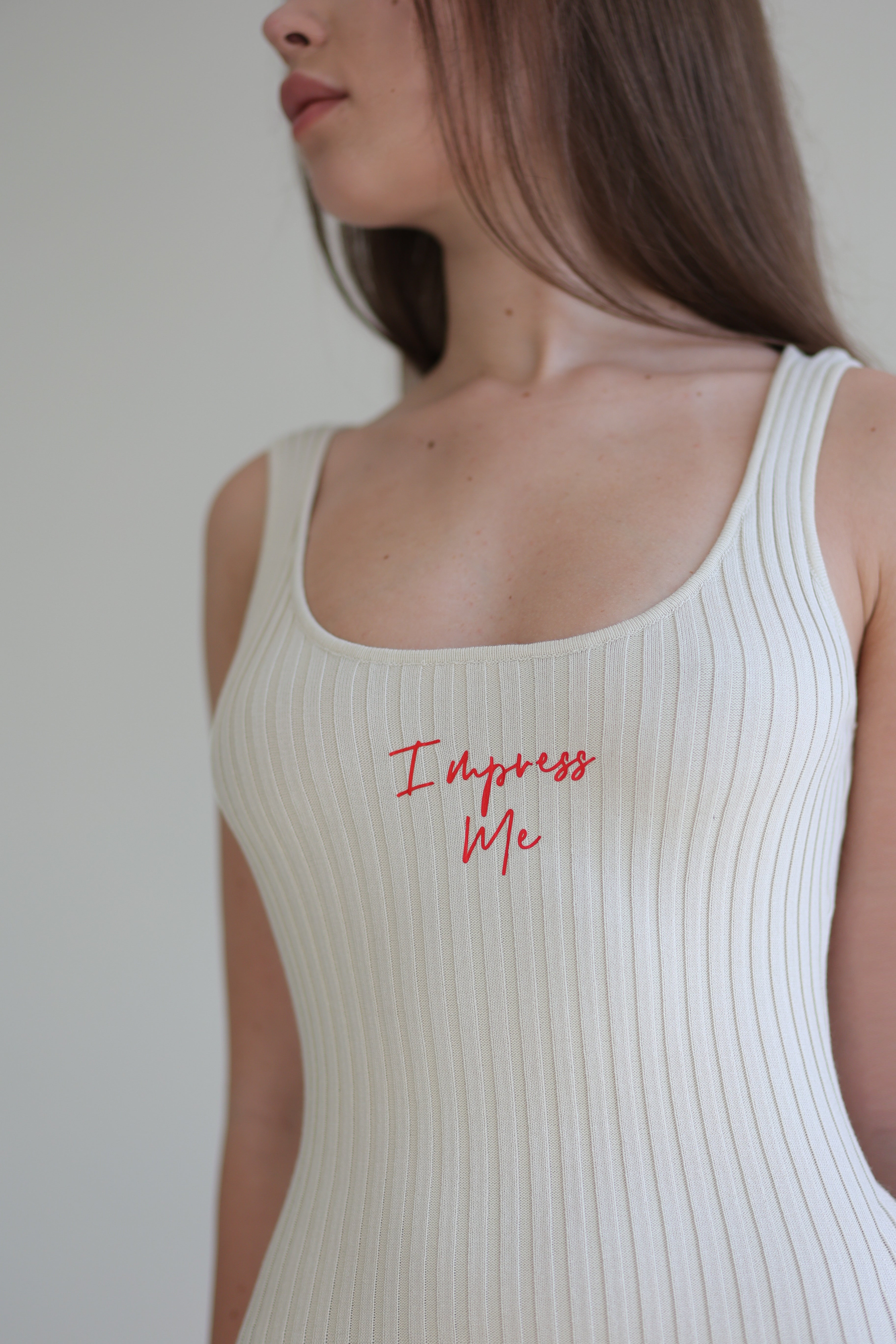 “Impress Me” Dress (Sleeveless) - Off White